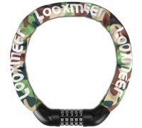 Looxmeer Candado Bicicleta Antirrobo, Cerradura Combinación 5 Dígitos, Bloqueo de Alta Seguridad, Candado de Cadena sin Llave, para Bici Moto Scooter, 90CM, Camuflaje