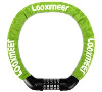 Looxmeer Candado Bicicleta Antirrobo, Cerradura Combinación 5 Dígitos, Bloqueo de Alta Seguridad, Candado de Cadena sin Llave, para Bici Moto Scooter, 90CM, Verde Oscuro