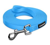 Looxmeer Correa Perro Adiestramiento 3 m/ 5m/ 7m/ 10m/ 15m/ 20m/ 25m/ 30m Correa Larga Perro Poliéster, Cuerda Perro Impermeable, para Camping Paseo, Azul
