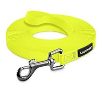 Looxmeer Correa Perro Larga, 3 m/ 5m/ 7m/ 10m/ 15m/ 20m/ 25m/ 30m, Correa de Adiestramiento de Poliéster, Cuerda Perro Impermeable, para Paseo Entrenamiento Camping, Amarillo