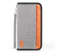 Looxmeer Portadocumentos para Viaje, Cartera de Pasaporte Familiar con RFID, Funda Pasaporte Grande para Hombre y Mujer, Organizador de Documentos Billetes Avión Tarjetas, Gris