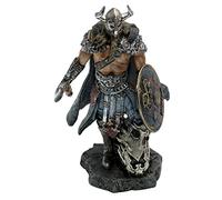 LOOYAR Estatua de Resina Viking Warrior Dragon Slayer, decoración del hogar, Escritorio de Oficina o Regalo para Sala de Estar, Porche y arreglo de Escritorio