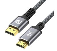 looyotul 4K Cable DisplayPort a HDMI 3m Unidireccional Dp 1.2 a HDMI 1.4 Cable Trenzado 4K@30Hz 2K 60HZ Conectores Dorados,Para HDTV,Ordenador Portátil, AMD, NVIDIA, Monitor, Proyector