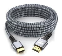 looyotul 4k Cable HDMI 15m Alta Velocidad HDMI 2.0 Cable 4K@60HZ de retorno de audio y video conector dorado 3D Arc se utiliza para televisión de ultra alta definición Xbox PS4/PS5,etc.(Plateado)
