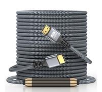 looyotul 4k Cable HDMI 25m Alta Velocidad HDMI 2.0 Cable 4K@60HZ de retorno de audio y video conector dorado 3D Arc se utiliza para televisión de ultra alta definición Xbox PS4/PS5,etc.(Plateado)