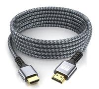 looyotul 4k Cable HDMI 7m Alta Velocidad HDMI 2.0 Cable 4K@60HZ de retorno de audio y video conector dorado 3D Arc se utiliza para televisión de ultra alta definición Xbox PS4/PS5,etc.(Plateado)