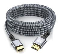 looyotul 8k Cable HDMI 10m ultra alta velocidad HDMI 2.1 Cable 8K@60HZ 4K@120HZ Línea 48 Gbps para tvad,ps4,ps5,Monitor laptop,xbox,hdcp 2.2 y 2.3,soporte hdr,earc,ethernet.(Plateado)