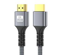 looyotul 8k Cable HDMI 5m ultra alta velocidad HDMI 2.1 Cable 8K@60HZ 4K@120HZ Línea 48 Gbps para tvad,ps4,ps5,Monitor laptop,xbox,hdcp 2.2 y 2.3,soporte hdr,earc,ethernet.(Plateado)