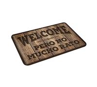 LOP Alfombrilla de baño impermeable antifatiga para exteriores, diseño de puerta de bienvenida pero no mucho, divertido y antideslizante para uso diario (65 x 90 cm)
