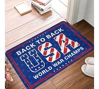 LOP Alfombrillas de baño de felpa para baño, campeones de la Guerra Mundial, antifatiga, impermeable, para interiores y exteriores (50 x 80 cm)