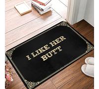 LOP Alfombrillas de cocina con texto en inglés "I Like Her Butt", antideslizante, absorbente, ideal para suelos de verano y zonas de alto tráfico (50 x 80 cm)