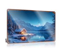 LOP Bar Rules - Letrero de metal de estaño con texto en inglés "Cabin by the Lake Under A Starry Night Sky" (20 x 30 cm)
