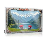 LOP Decor For Man Cave Lenzertheide: A Serene Mountain Retreat With Friends Under Red Um Cartel de hojalata para habitación de niños (20 x 30 cm)