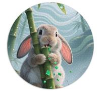 Lop-Eared Conejo Rompecabezas Circular 1000 Piezas Colorido Idea De Regalo para Ella O Él para Adultos Y Jóvenes 1000pcs (67.5x67.5cm)