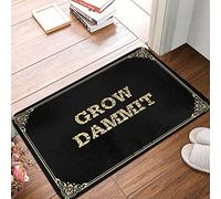 LOP Grow Dammit - Tapete para puerta de baño, lavable para el hogar (40 x 60 cm)