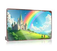 LOP Letrero de lata con texto en inglés "In Home Bar Castle Under The Rainbow Sky" (30 x 40 cm)
