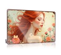 LOP Letrero de lata con texto en inglés "Warning Whispering Flowers: A Portrait Of Serenity Amidst Nature's Deligh", divertido letrero de lata para garaje y bar, letrero de café vintage (20 x 30 cm)