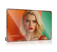 LOP Letrero de pared con texto en inglés «In Home Bar Signs Vibrant Valencia: A Glimpse Into Colorful Culture» (30 x 40 cm)