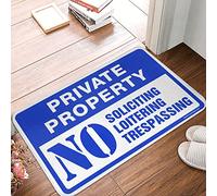 LOP Letrero lavable con texto en inglés «No Trespassing Sign» para entrada de interiores, con texto en inglés «No Loitering Sign» (65 x 90 cm)