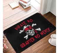LOP Mat Pirate No Quarter No Mercy, tapete antifatiga para cocina, absorbente y antifatiga, ideal para la entrada y zonas de alto tráfico (65 x 90 cm)