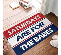 LOP Saturdays Are For The Babes - Alfombrilla de baño antifatiga, área geométrica, resistente al agua, absorbente de agua (50 x 80 cm)