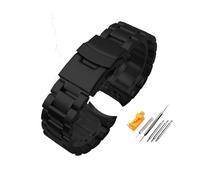 LOPAKACTAG Correa de acero inoxidable 20 mm y 22 for Casio EDIFICE EFV-540, 500, EFS-S510, EFB-650, EQB-501, EFR-303L/303D(3105 black,24mm)