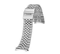 LOPAKACTAG Correa de acero inoxidable for reloj Seiko No. 5 SKX007 Skx009 20 mm y 22 Brazalete curvo for Oyster SSK003 Jubilee(G17-silver,20mm)