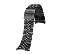 LOPAKACTAG Correa de acero inoxidable for reloj Seiko No. 5 SKX007 Skx009 20 mm y 22 Brazalete curvo for Oyster SSK003 Jubilee(G17-black,22mm)