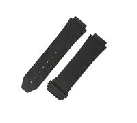 LOPAKACTAG Correa de goma for reloj Hublot Big Bang Classic Fusion (13 x 20, 16 21, 23, 19 26 mm), accesorios repuesto for pulsera hombre y mujer(Black B clasp,13X20X18mm)