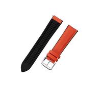 LOPAKACTAG Correa de lona caucho for reloj H-IRSCH (18 mm, 19, 20, 21 y 22 mm) nailon liberación rápida(Black Orange,22mmx20mm)