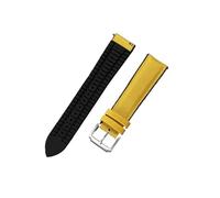 LOPAKACTAG Correa de lona caucho for reloj H-IRSCH (18 mm, 19, 20, 21 y 22 mm) nailon liberación rápida(Black Yellow,18mmx16mm)