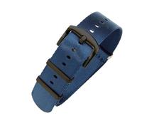 LOPAKACTAG Correa de nailon for Omega Seamaster 300 Water Ghost Party 20 mm y 22 for relojes militares Mido Rolex Tudor(Blue-BK,22mm)