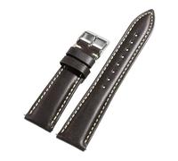 LOPAKACTAG Correa de reloj cuero con cera aceite for Omega Vintage, hebilla pasador marrón, capa superior piel vaca, accesorios for correa, 18 mm, 19, 20, 21 y 22(Grey,19mm)