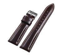 LOPAKACTAG Correa de reloj cuero con cera aceite for Omega Vintage, hebilla pasador marrón, capa superior piel vaca, accesorios for correa, 18 mm, 19, 20, 21 y 22(Red,18mm)