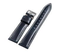 LOPAKACTAG Correa de reloj cuero con cera aceite for Omega Vintage, hebilla pasador marrón, capa superior piel vaca, accesorios for correa, 18 mm, 19, 20, 21 y 22(Dark Blue,19mm)