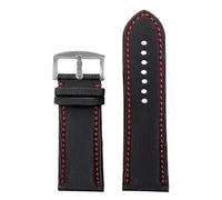 LOPAKACTAG Correa de reloj nailon 20/21/22/23/24 mm for TAG Heuer F1 Aquaracer Tudor Black Bay Hamilton IWC Mark, correas impermeables liberación rápida(Black red-Silver,20mm-width)