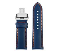 LOPAKACTAG Correa de reloj nailon 20/21/22/23/24 mm for TAG Heuer F1 Aquaracer Tudor Black Bay Hamilton IWC Mark, correas impermeables liberación rápida(A-Blue orange-Silver,20mm-width)