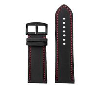 LOPAKACTAG Correa de reloj nailon 20/21/22/23/24 mm for TAG Heuer F1 Aquaracer Tudor Black Bay Hamilton IWC Mark, correas impermeables liberación rápida(Black red-Black,24mm-width)