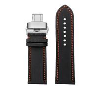 LOPAKACTAG Correa de reloj nailon 20/21/22/23/24 mm for TAG Heuer F1 Aquaracer Tudor Black Bay Hamilton IWC Mark, correas impermeables liberación rápida(ABlack Orange-Silver,20mm-width)