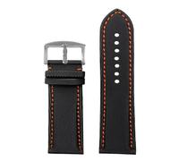 LOPAKACTAG Correa de reloj nailon 20/21/22/23/24 mm for TAG Heuer F1 Aquaracer Tudor Black Bay Hamilton IWC Mark, correas impermeables liberación rápida(Black Orange-Silver,20mm-width)