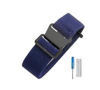 LOPAKACTAG Correa de reloj nailon paracaídas, elástica, transpirable, lona y, for Tudor Black Bay, con pequeñas flores rojas, for la serie Bronze, 18, 20 22 mm(Blue-Black,20mm)