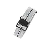 LOPAKACTAG Correa de reloj nailon paracaídas, elástica, transpirable, lona y, for Tudor Black Bay, con pequeñas flores rojas, for la serie Bronze, 18, 20 22 mm(Gray Black-Black,22mm)