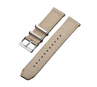 LOPAKACTAG Correa de reloj nailon y lino 20 mm 22 for Omega Business, pulsera tela algodón transpirable, deportiva, for hombres mujeres(Khaki,22mm)