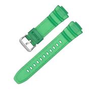 LOPAKACTAG Correa de resina for Casio G-Shock MCW-100H/110H W-S220 HDD-S100 WV-200 AE-2000/2100, silicona TPU, resistente al agua, 16 mm(Green)