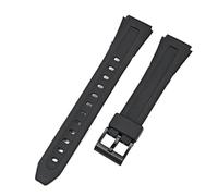 LOPAKACTAG Correa negra de repuesto for Casio F-201W, F-201WA, DB-36 y WS-300, for hombre mujer, resina mate, 18 mm