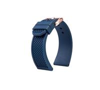 LOPAKACTAG Hebilla de pasador for correa reloj caucho fluorado, accesorio repuesto for Cartier for blanda CALIBRE WSCA0006(Blue rose gold,24mm)