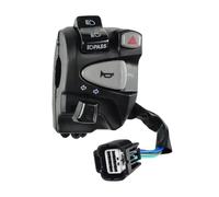 LOPAKACTAG Interruptor de manija motocicleta con luz cruce, enchufe emergencia, bocina, botón señal giro for Honda Click150 izquierda