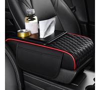 LOPAMCGH Cojín Reposabrazos Coche para Subaru Impreza WRX 2007-2019 2020 2021 2022 2023, Funda Consola Central en Cuero PU con Portavasos y Bolsillos Laterales, Universal Accesorio Interior Automóvil