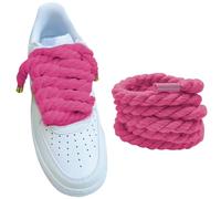 Lopau Cordones de cuerda gruesa para zapatos Air Force 1, Dont Punch DIY Chunky Jumbo cordones para Dunk, Air Jordan, AF1 tenis, Rosa, 51.2''/130cm