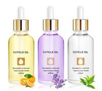 LOPHE Aceite Cutículas Uñas, 15ML*3 Aceite para Uñas y Cutículas, Cuticle Oil con Gotero para Reparador e Hidratante Manos y Pies de Nail, Solución Nutritiva para Clavo (3 Aromas-Conjunto C)